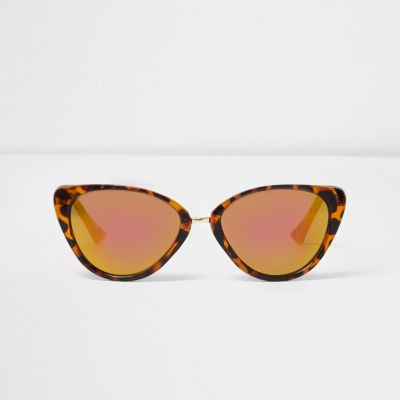 Girls brown tortoiseshell cat eye sunglasses